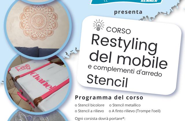 Corso Restyling del mobile e complementi d'arredo - Stencil - Cuggiono