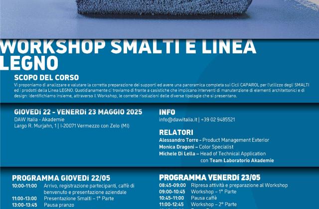 WORKSHOP SMALTI E LINEA LEGNO