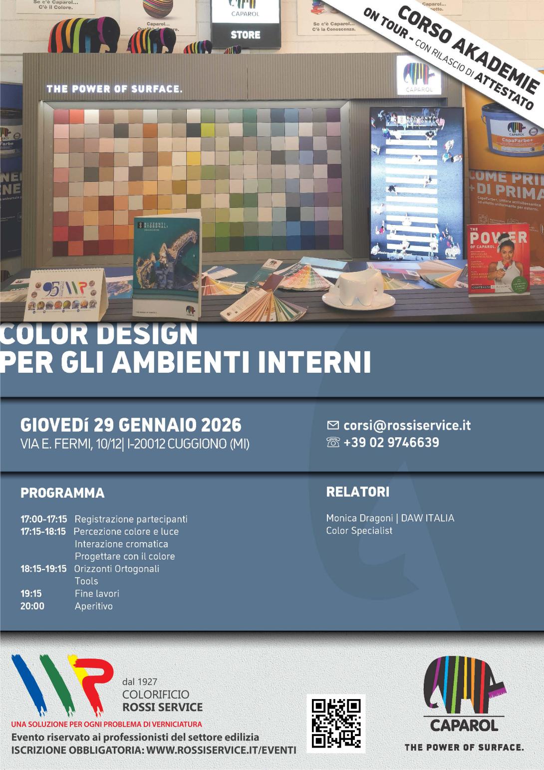 Seminario COLOR DESIGN PER GLI AMBIENTI INTERNI Caparol